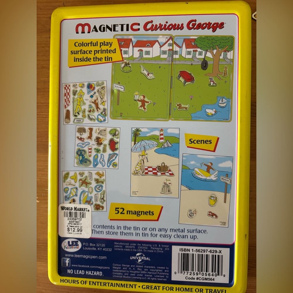 Curious George Magnetic Fun. 
Missing 9 Magnets and Cards. Nice Collection Item - Picture 2 of 4